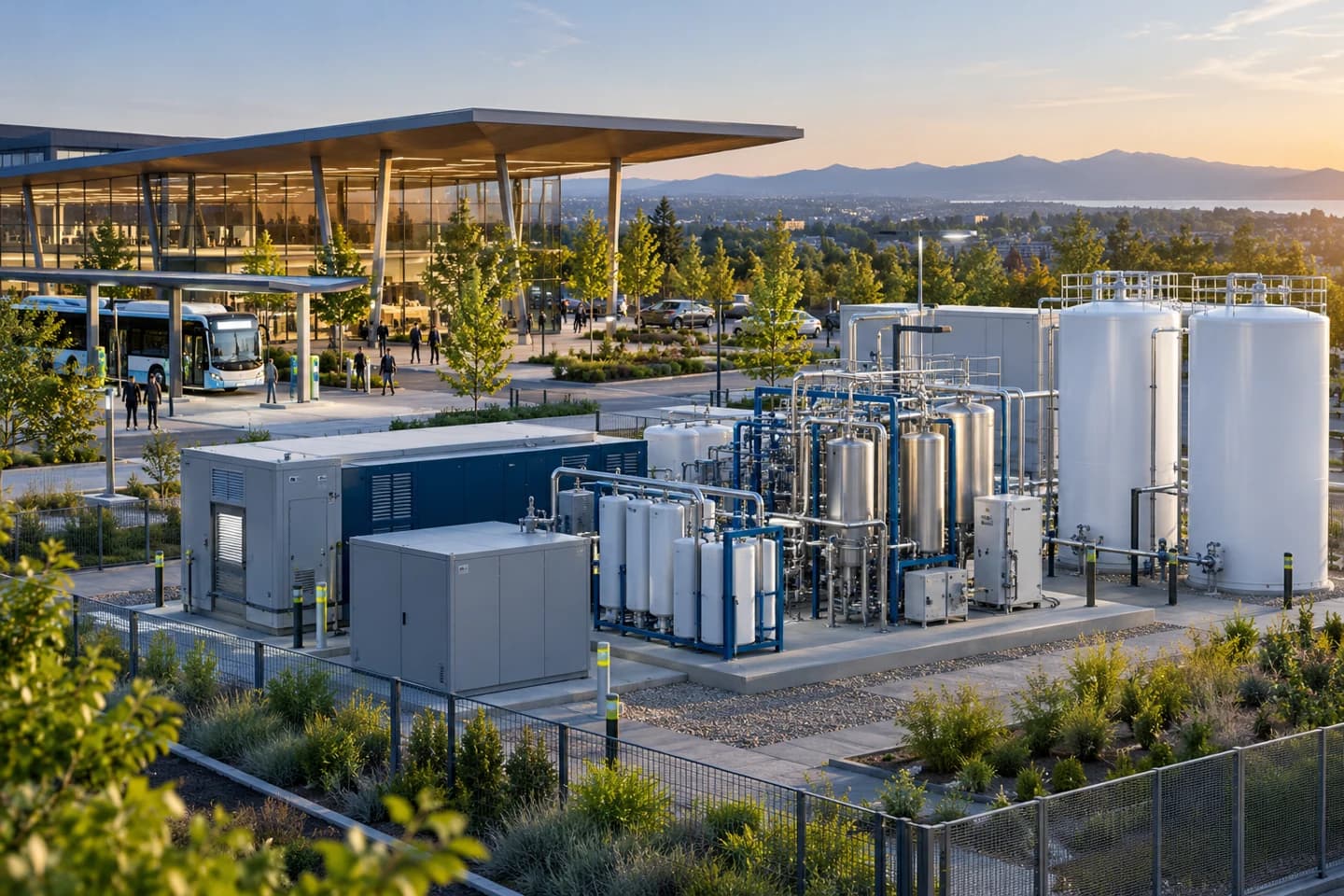 Hydrogen production and storage behind a proposed Vexium multi-energy campus